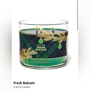 NWT! Bath & Body Works Fresh Balsam Candle